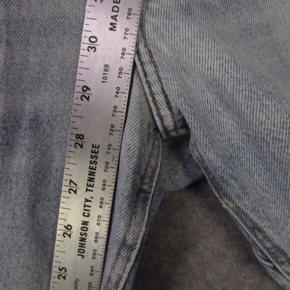 Diamond Gusset Jeans Mens 38x29 Light Wash High Rise Tapered Gusseted Denim - Picture 3 of 8